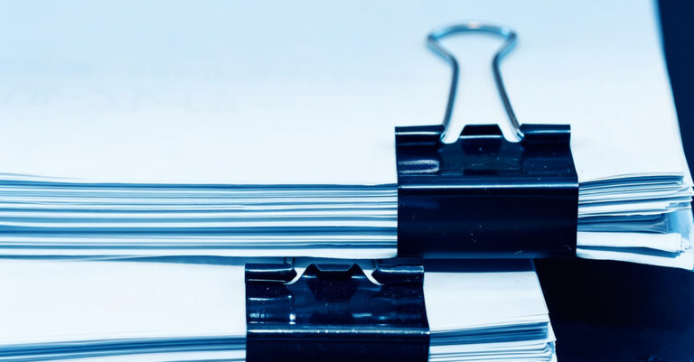 black paper binder clips